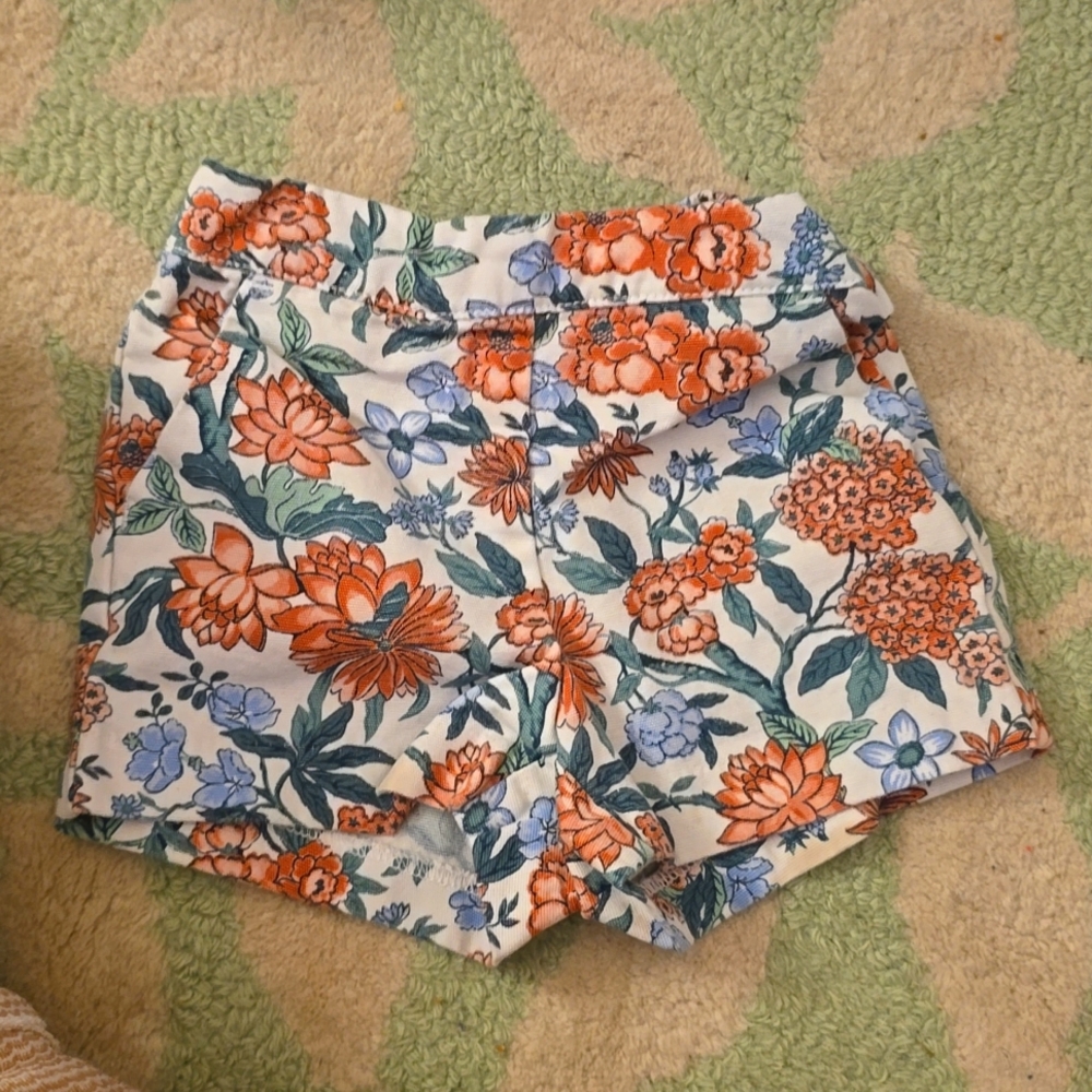 NWOT Janie and Jack Floral Shorts- 12-18m